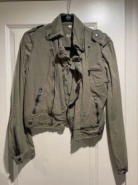 Olive Green Jakett New York moto jacket